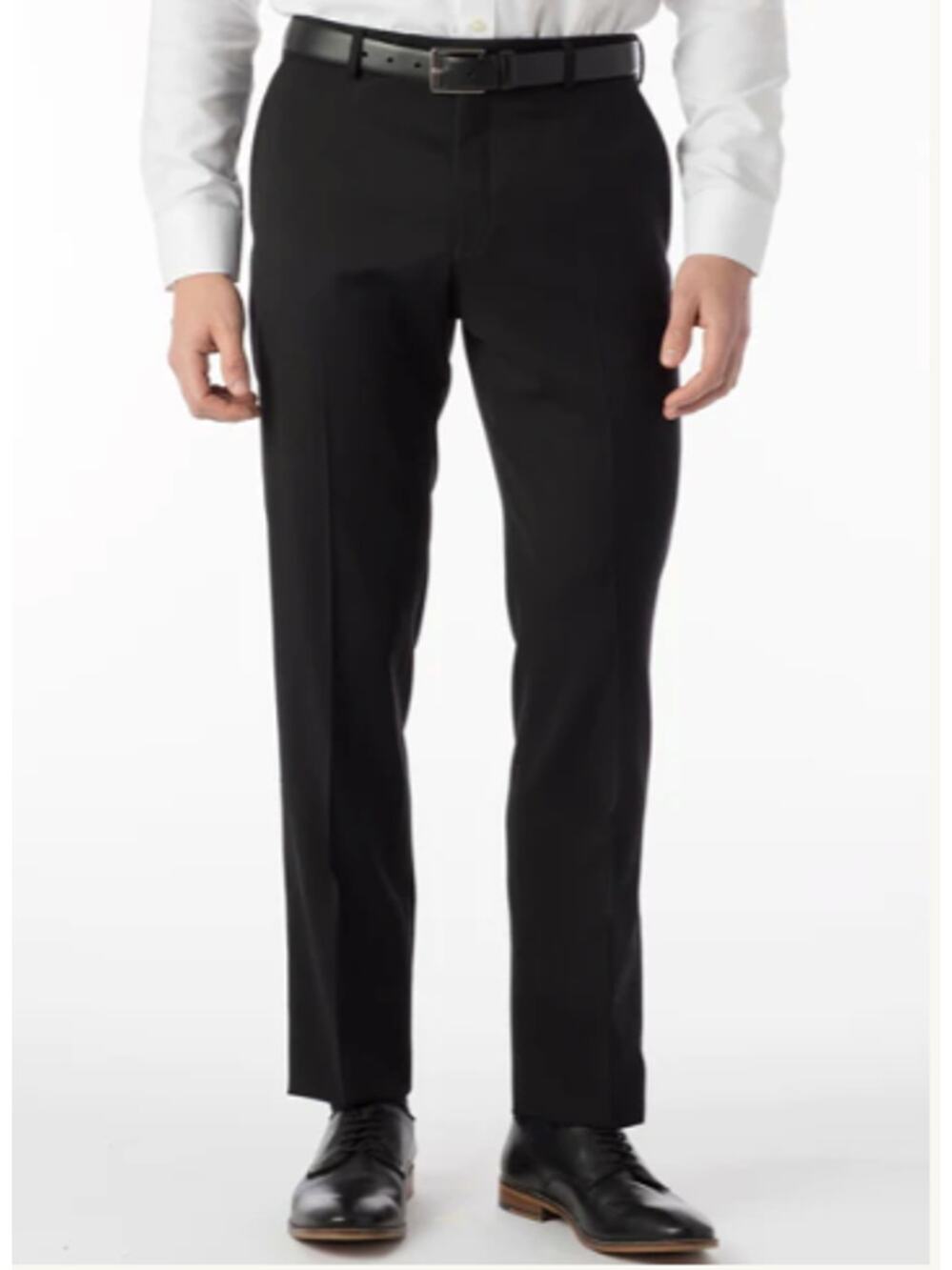 BALLIN Theo Super 120's Wool Blend Black Dress Slacks Pants // 34 x 30